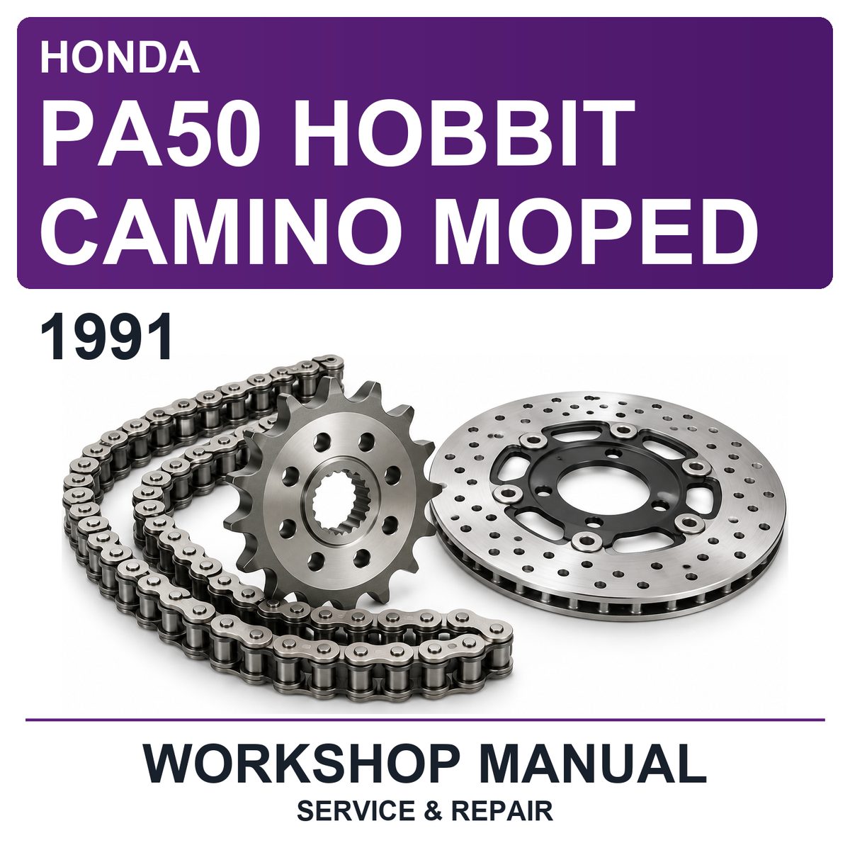 1991 Honda PA50 Hobbit Camino Moped Workshop Service & Repair Manual