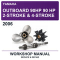 2006 Yamaha Outboard 90HP 90 Hp 2-Stroke & 4-Stroke Workshop Service & Repair Manual