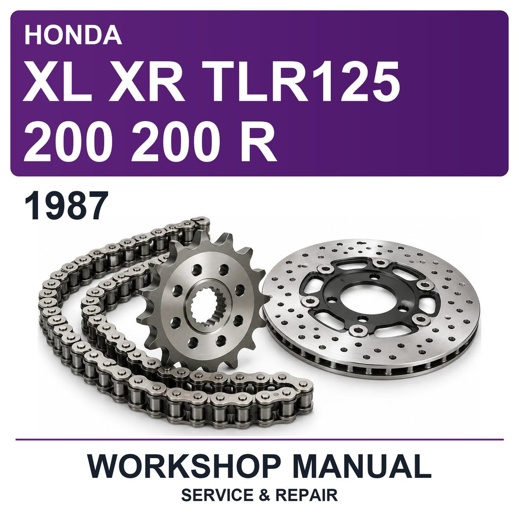 1987 Honda XL XR TLR125 200 200 R Workshop Service & Repair Manual