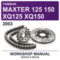 2003 Yamaha Maxter 125 150 XQ125 XQ150 Workshop Service & Repair Manual