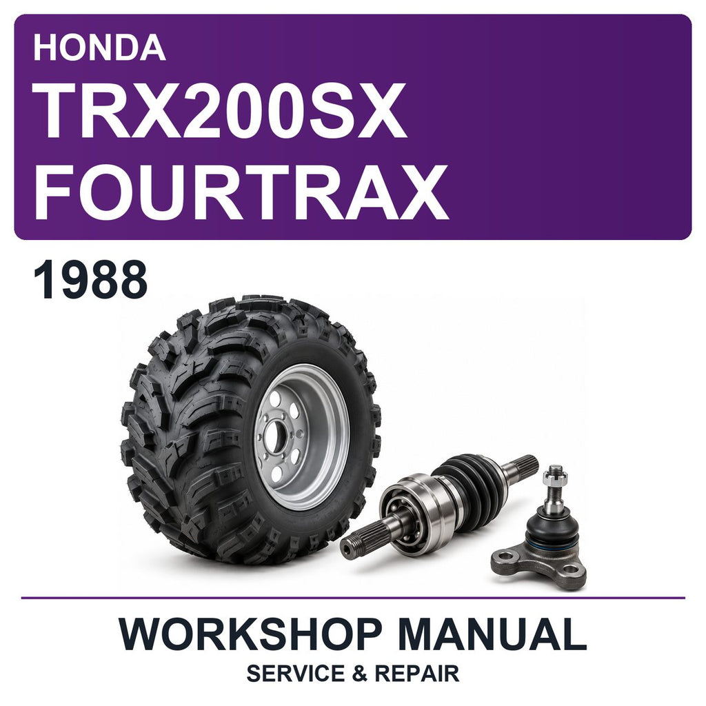 1988 Honda TRX200SX Fourtrax Workshop Service & Repair Manual