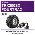 1988 Honda TRX200SX Fourtrax Workshop Service & Repair Manual