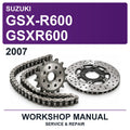 2007 Suzuki GSX-R600 GSXR600 Workshop Service & Repair Manual