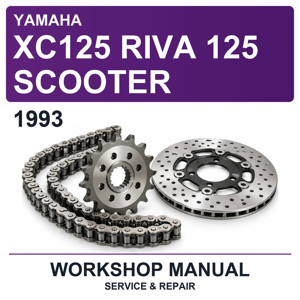 1993 Yamaha XC125 Riva 125 Scooter Workshop Service & Repair Manual