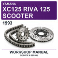 1993 Yamaha XC125 Riva 125 Scooter Workshop Service & Repair Manual