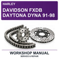 Harley Davidson Fxdb Daytona Dyna 91-98 Workshop Service & Repair Manual
