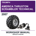 2007 Triumph America Thruxton Scrambler Technical Workshop Service & Repair Manual