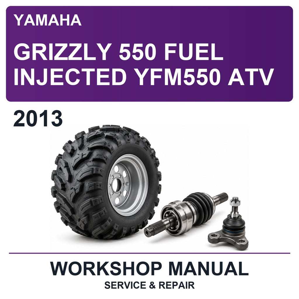 2013 Yamaha Grizzly 550 Fuel Injected YFM550 ATV Workshop Service & Repair Manual