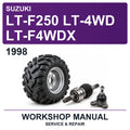1998 Suzuki LT-F250 LT-4WD LT-F4WDX Workshop Service & Repair Manual