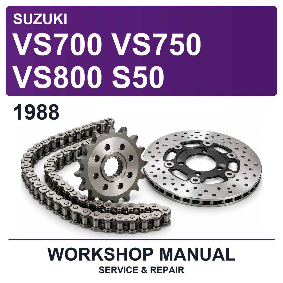 1988 Suzuki VS700 VS750 VS800 S50 Workshop Service & Repair Manual