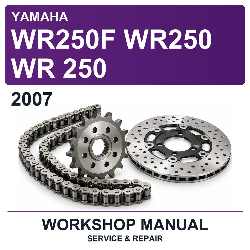 2007 Yamaha WR250F WR250 WR 250 Workshop Service & Repair Manual