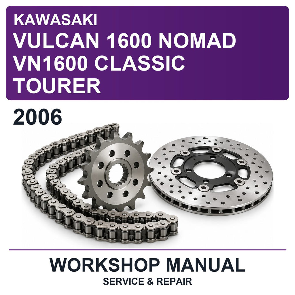 2006 Kawasaki Vulcan 1600 Nomad VN1600 Classic Tourer Workshop Service & Repair Manual