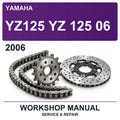2006 Yamaha YZ125 YZ 125 06 Workshop Service & Repair Manual