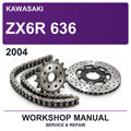 2004 Kawasaki ZX6R 636 Workshop Service & Repair Manual