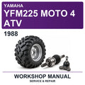 1988 Yamaha YFM225 Moto 4 ATV Workshop Service & Repair Manual