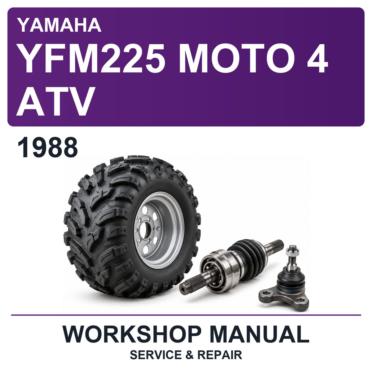 1988 Yamaha YFM225 Moto 4 ATV Workshop Service & Repair Manual