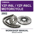 2002 Yamaha YZF-R6L / YZF-R6CL Motorcycle Workshop Service & Repair Manual