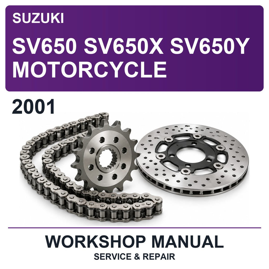 2001 Suzuki SV650 SV650X SV650Y Motorcycle Workshop Service & Repair Manual