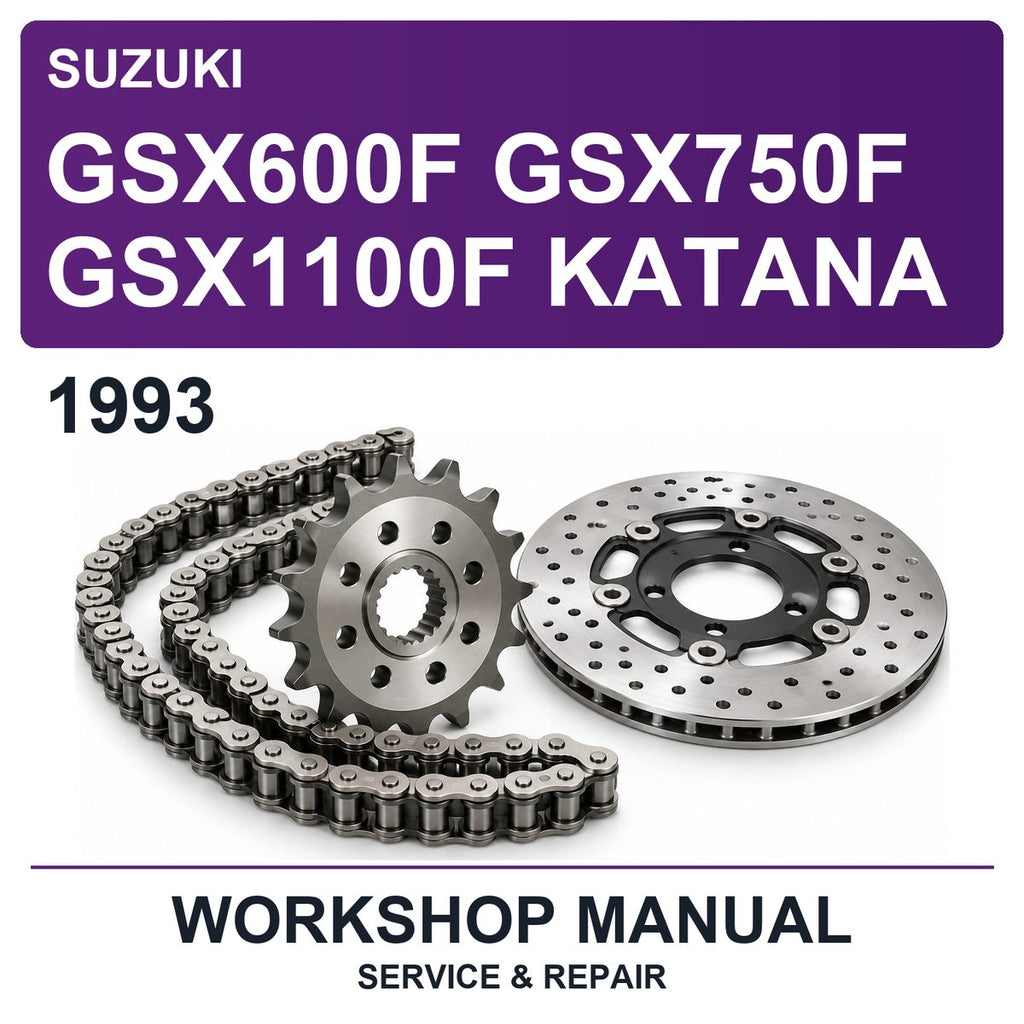1993 Suzuki GSX600F GSX750F GSX1100F Katana Workshop Service & Repair Manual