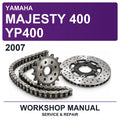 2007 Yamaha Majesty 400 YP400 Workshop Service & Repair Manual