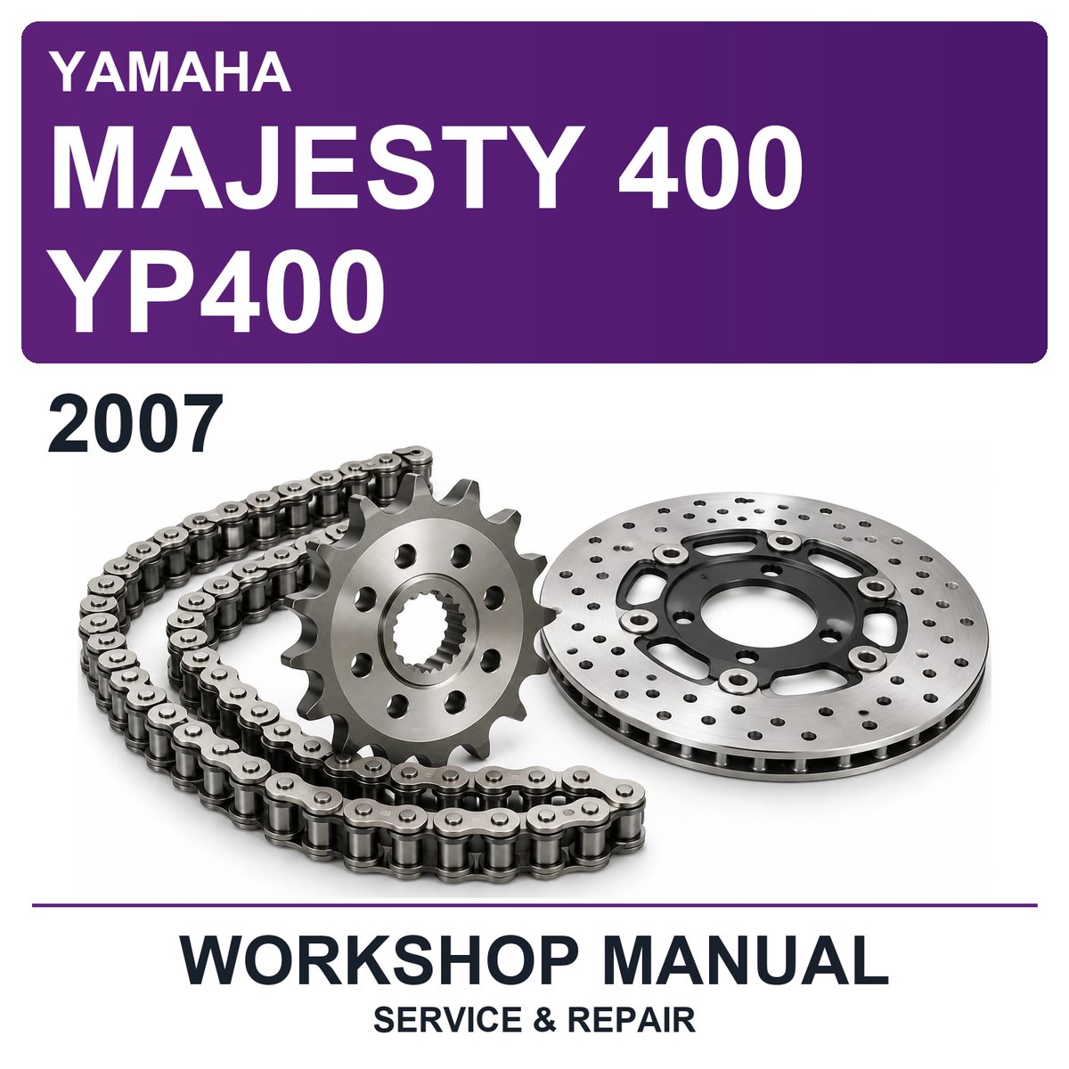 2007 Yamaha Majesty 400 YP400 Workshop Service & Repair Manual