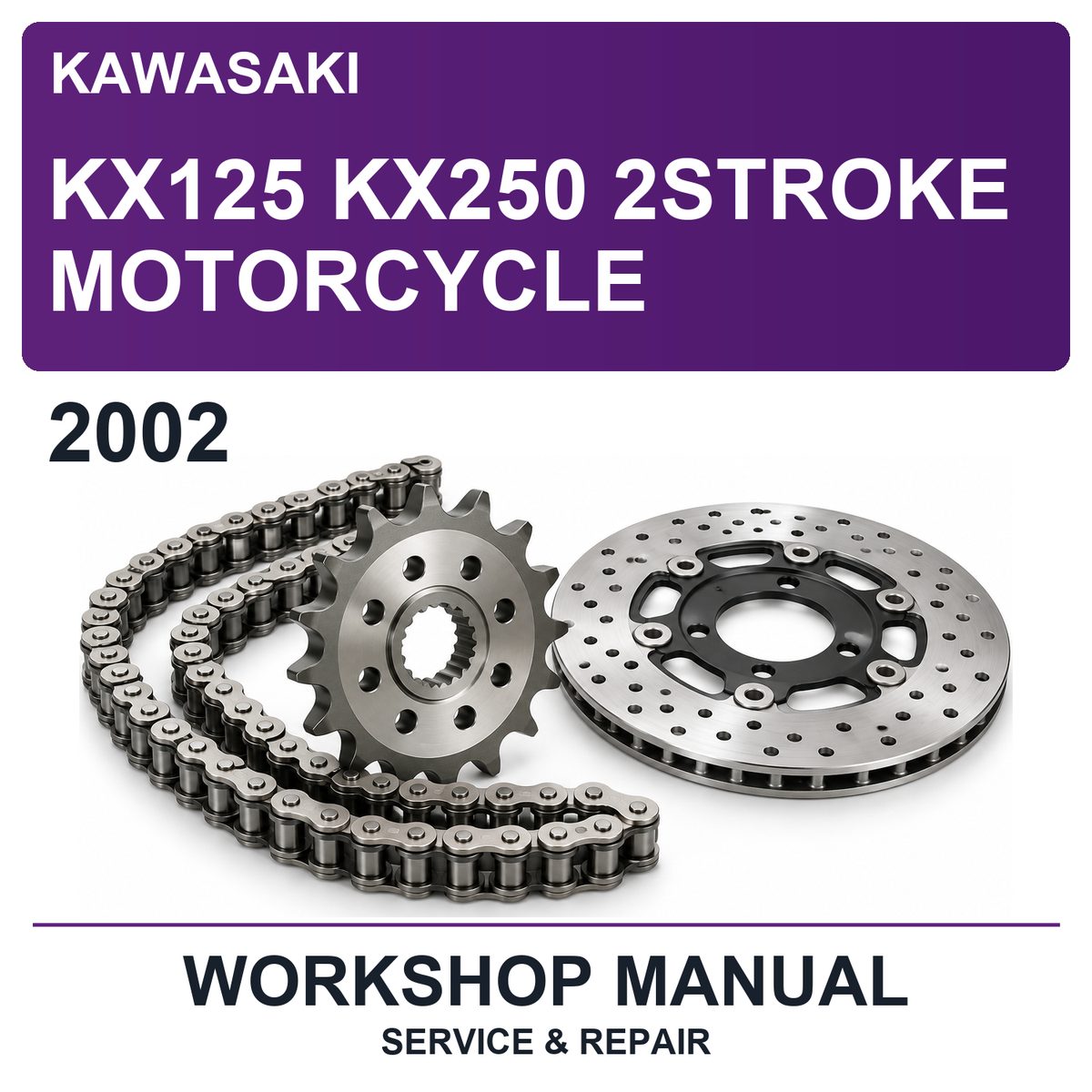 2002 Kawasaki KX125 KX250 2STROKE Motorcycle Workshop Service & Repair Manual
