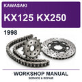 1998 Kawasaki KX125 KX250 Workshop Service & Repair Manual