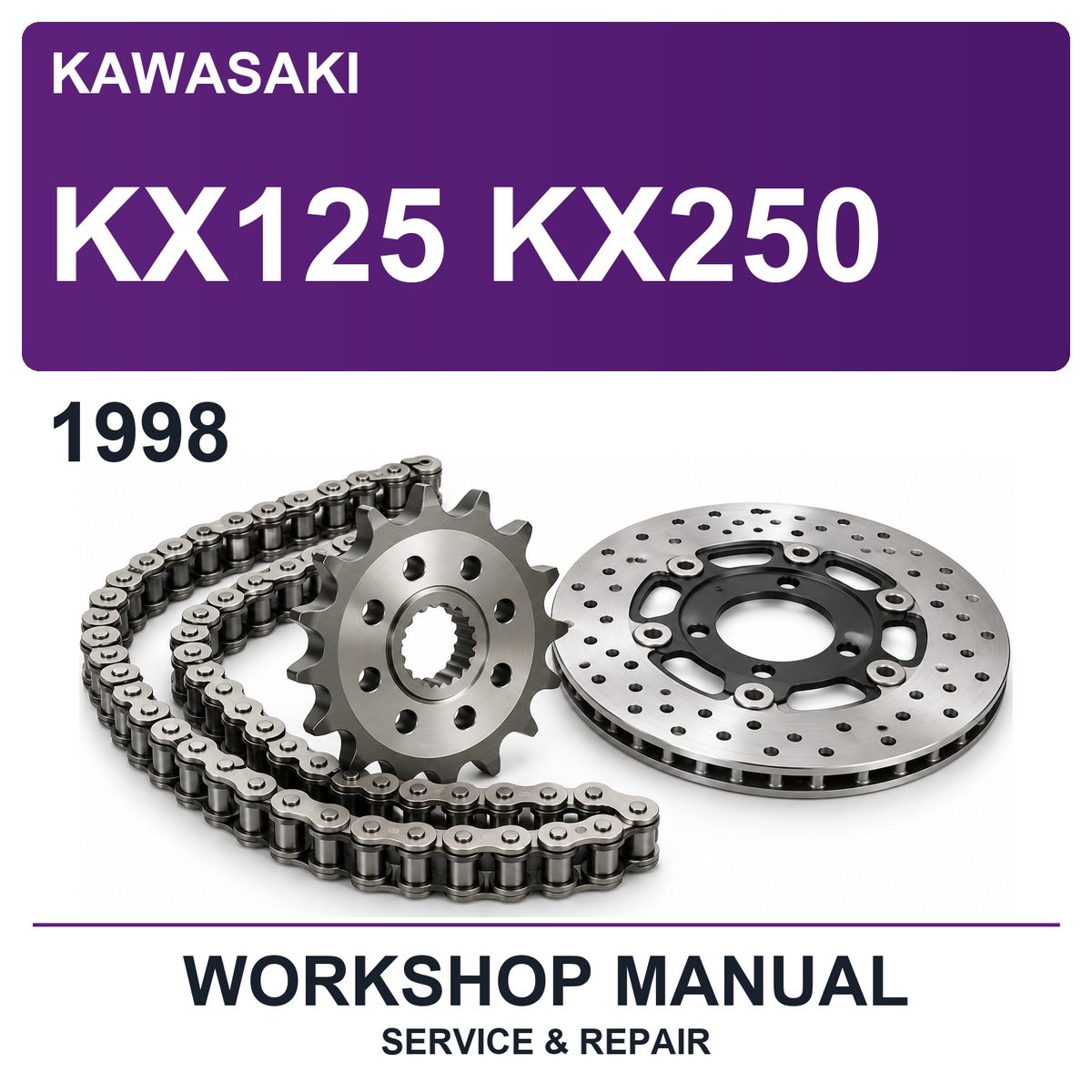 1998 Kawasaki KX125 KX250 Workshop Service & Repair Manual