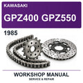 1985 Kawasaki GPZ400 GPZ550 Workshop Service & Repair Manual