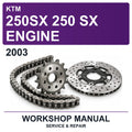 2003 KTM 250SX 250 SX Engine Workshop Service & Repair Manual