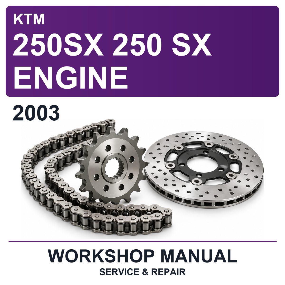 2003 KTM 250SX 250 SX Engine Workshop Service & Repair Manual