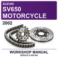 2002 Suzuki SV650 Motorcycle Workshop Service & Repair Manual