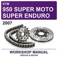 2007 KTM 950 Super Moto Super Enduro Workshop Service & Repair Manual