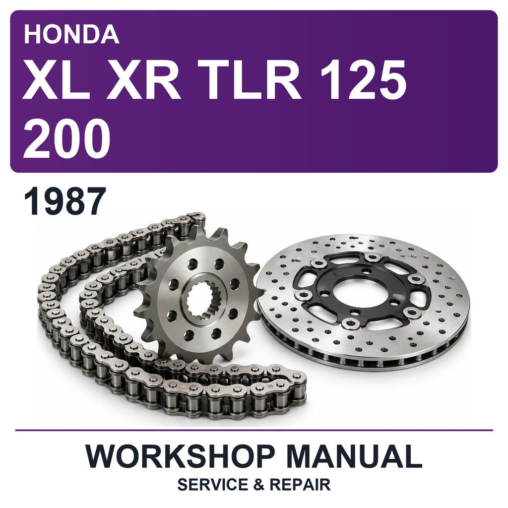 1987 Honda XL XR TLR 125 200 Workshop Service & Repair Manual