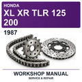 1987 Honda XL XR TLR 125 200 Workshop Service & Repair Manual