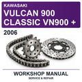 2006 Kawasaki Vulcan 900 Classic VN900 + Workshop Service & Repair Manual