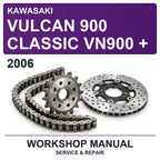 2006 Kawasaki Vulcan 900 Classic VN900 + Workshop Service & Repair Manual