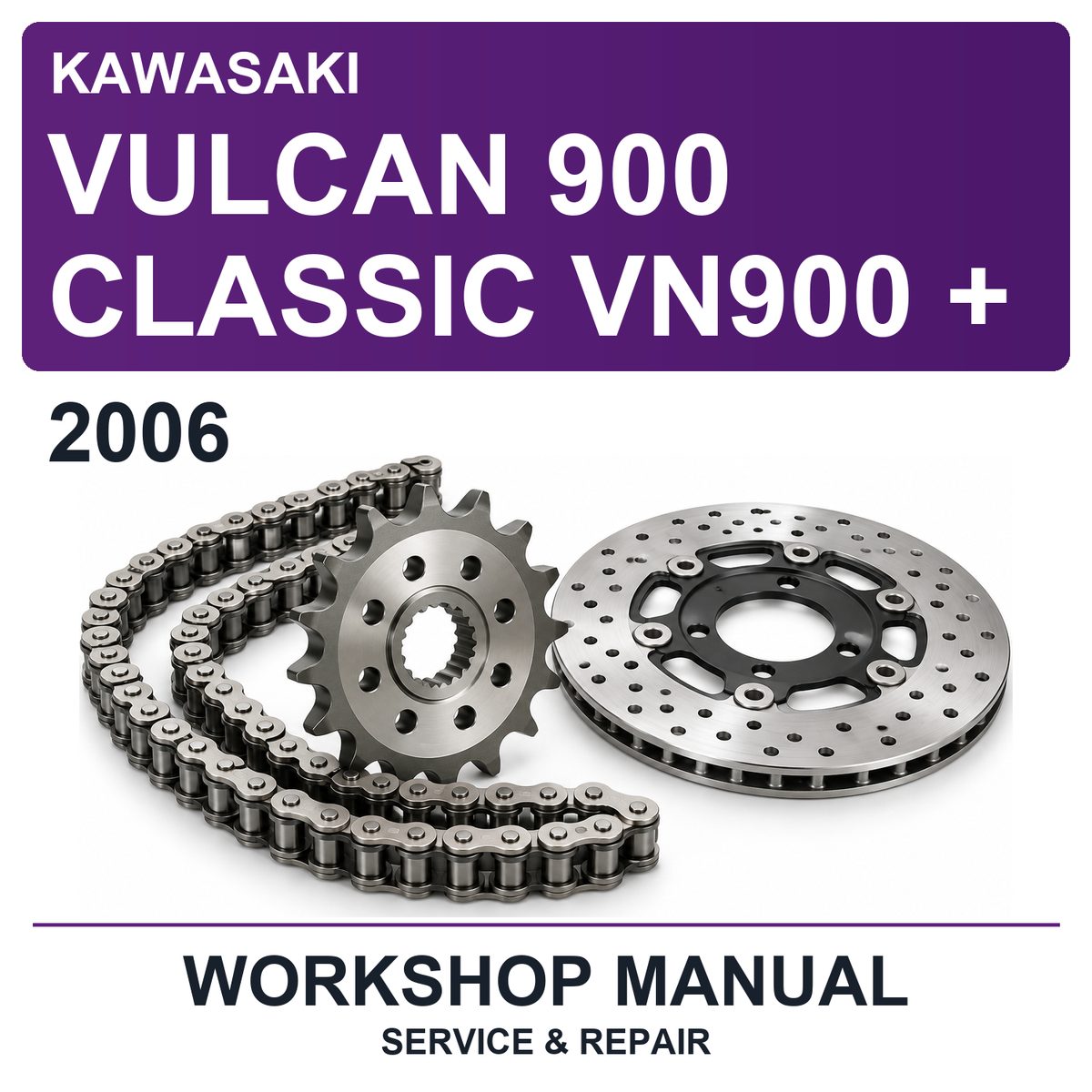 2006 Kawasaki Vulcan 900 Classic VN900 + Workshop Service & Repair Manual
