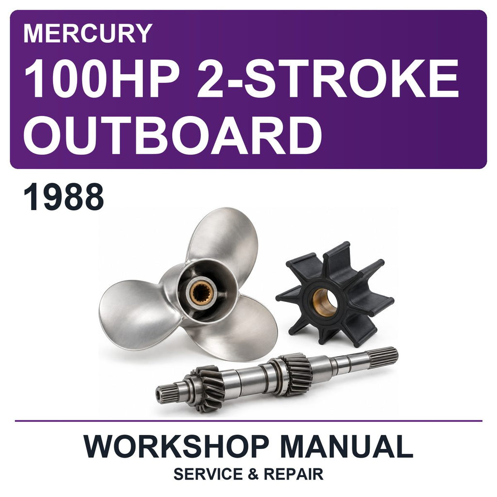 1988 Mercury 100HP 2-Stroke Outboard Workshop Service & Repair Manual