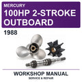 1988 Mercury 100HP 2-Stroke Outboard Workshop Service & Repair Manual