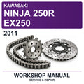 2011 Kawasaki Ninja 250R EX250 Workshop Service & Repair Manual