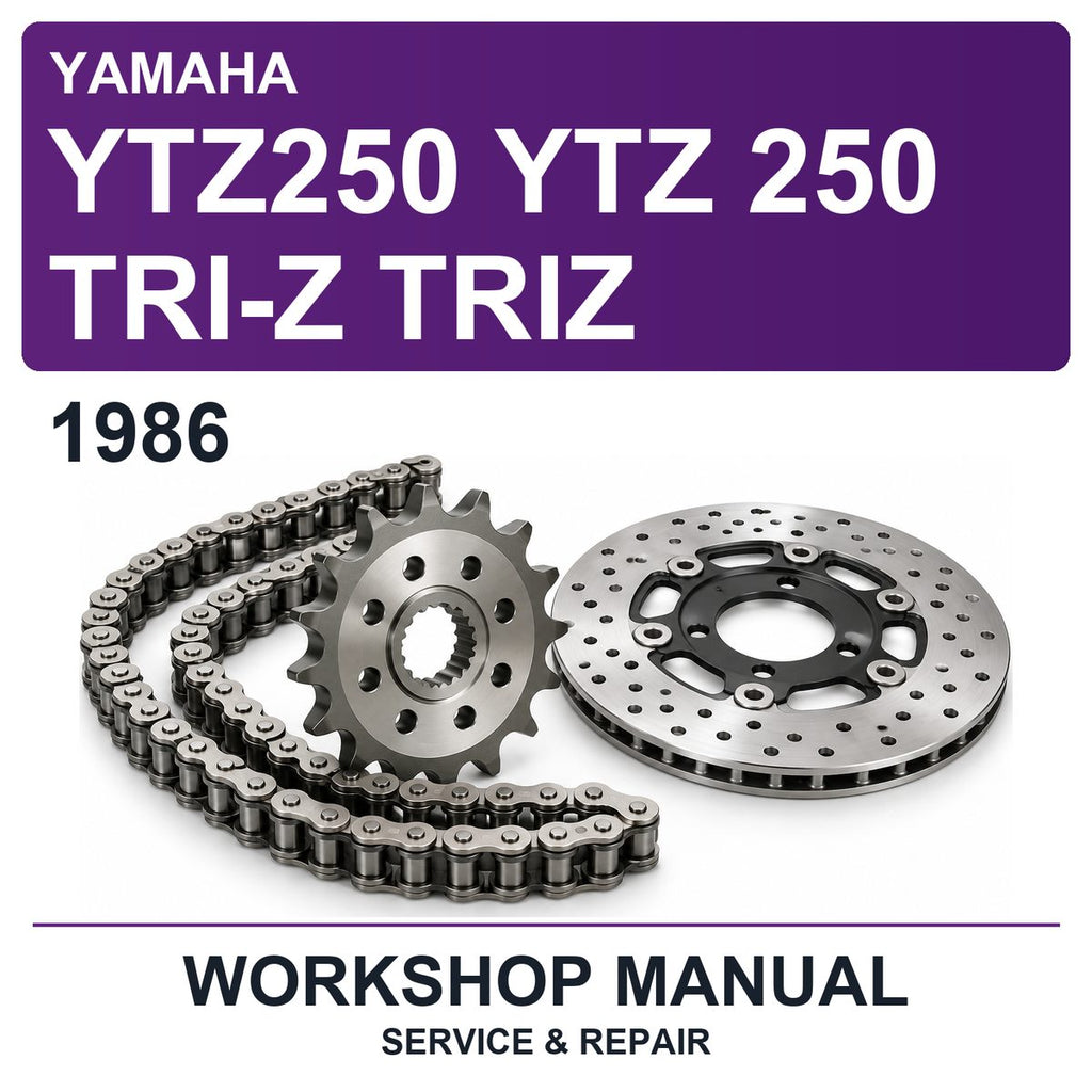 1986 Yamaha YTZ250 YTZ 250 TRI-Z Triz Workshop Service & Repair Manual