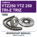 1986 Yamaha YTZ250 YTZ 250 TRI-Z Triz Workshop Service & Repair Manual