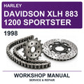 1998 Harley Davidson XLH 883 1200 Sportster Workshop Service & Repair Manual