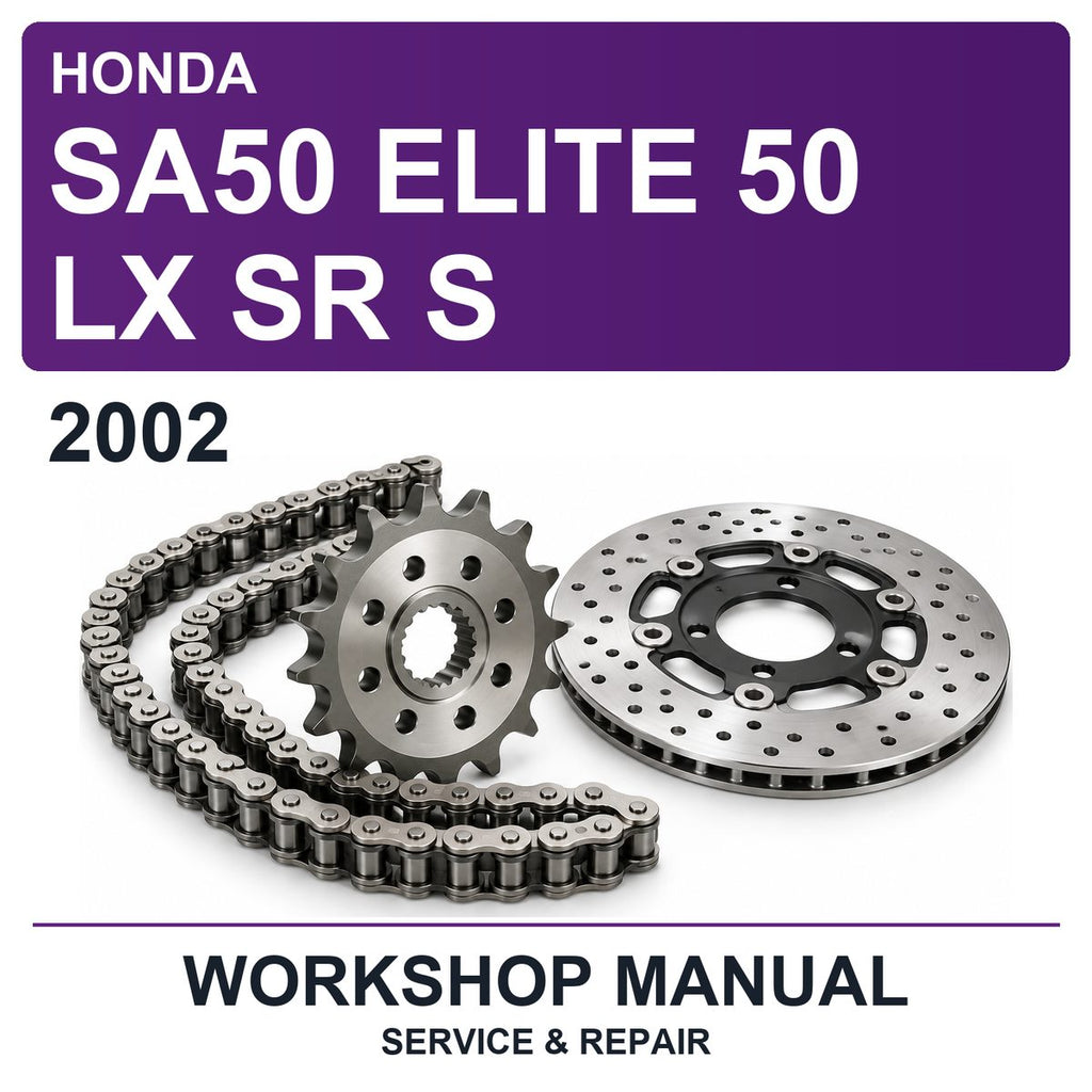2002 Honda SA50 Elite 50 LX SR S Workshop Service & Repair Manual