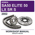2002 Honda SA50 Elite 50 LX SR S Workshop Service & Repair Manual