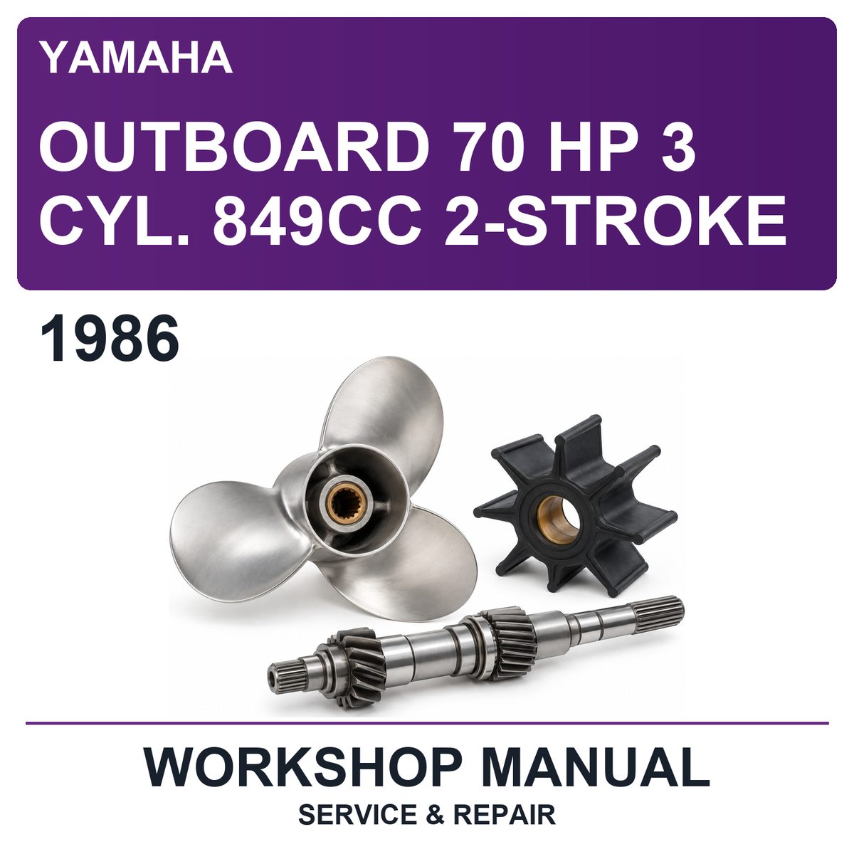 1986 Yamaha Outboard 70 Hp 3 Cyl. 849CC 2-Stroke Workshop Service & Repair Manual