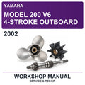 2002 Yamaha Model 200 V6 4-Stroke Outboard Workshop Service & Repair Manual