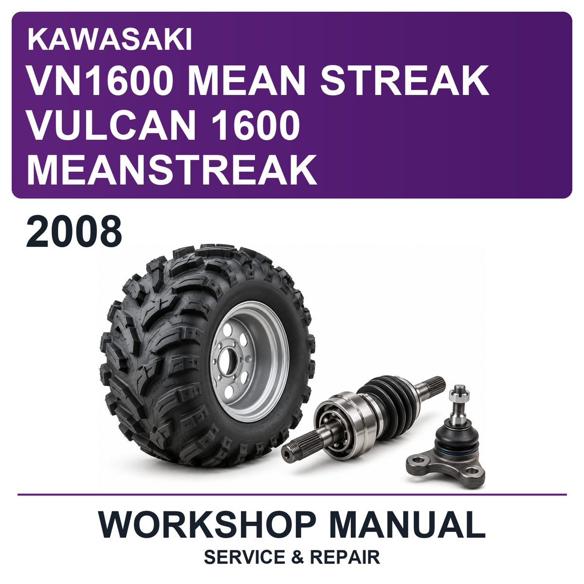 2008 Kawasaki VN1600 Mean Streak Vulcan 1600 Meanstreak Workshop Service & Repair Manual