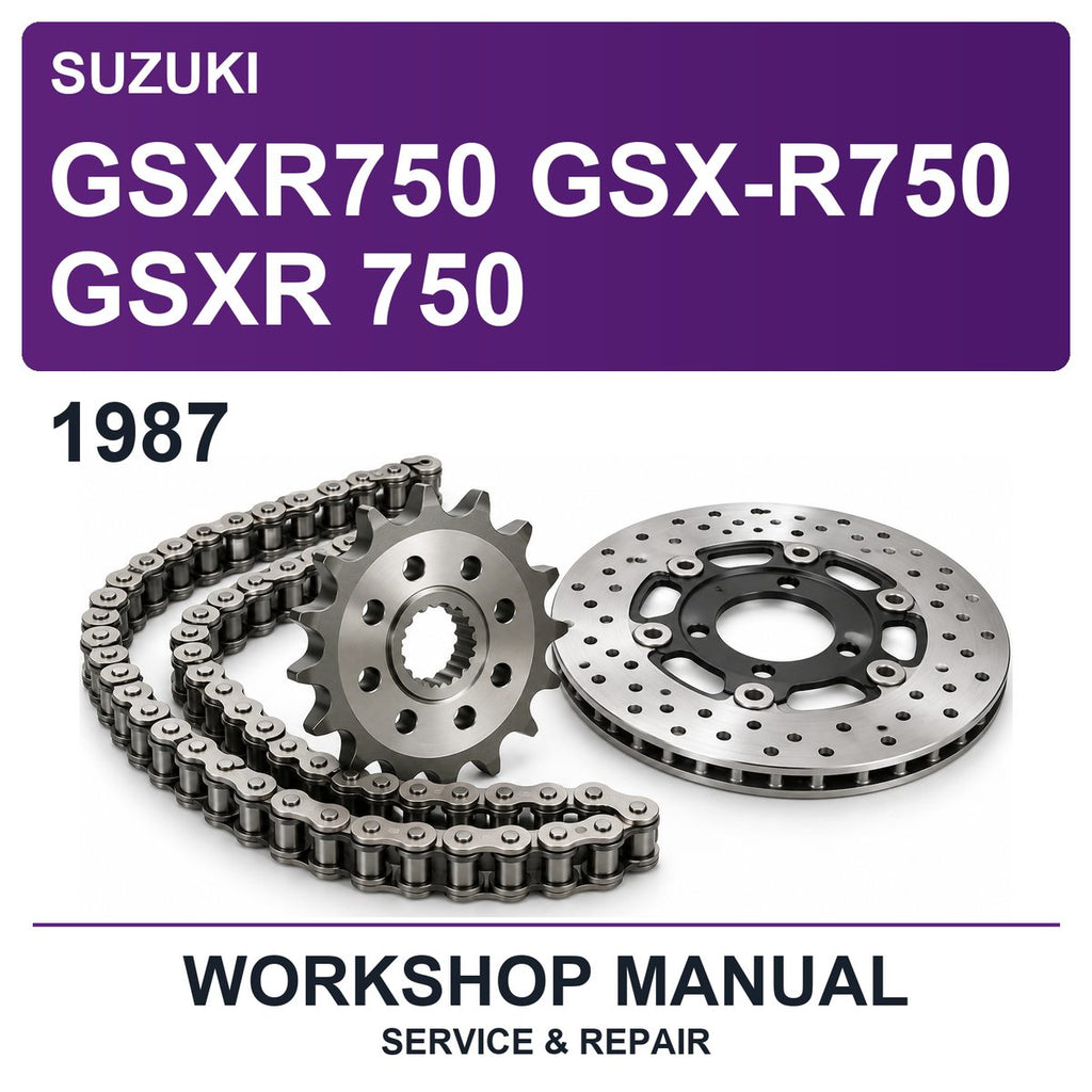 1987 Suzuki GSXR750 GSX-R750 Gsxr 750 Workshop Service & Repair Manual